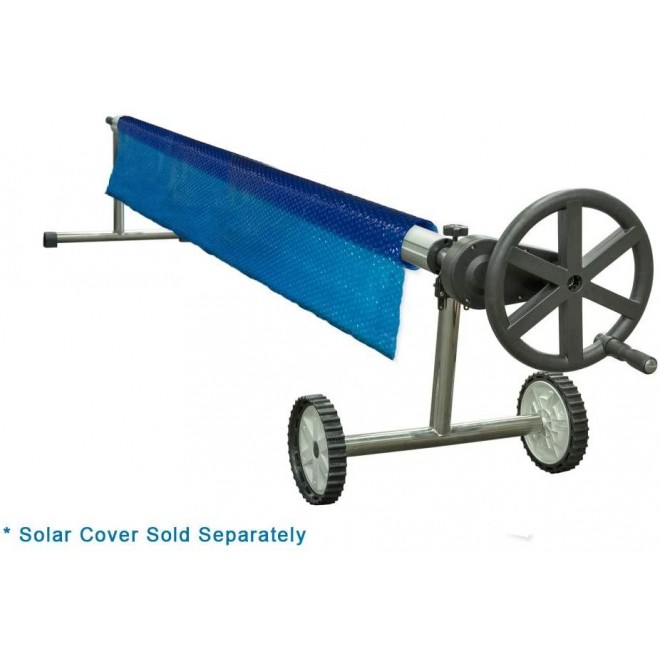 Sun2Solar 800 & 1200 Series | 25-Foot Wide Stainless Steel Solar Cover Easy Gear Reel | Perfect for in-Ground or Above-Ground Swimming Pools