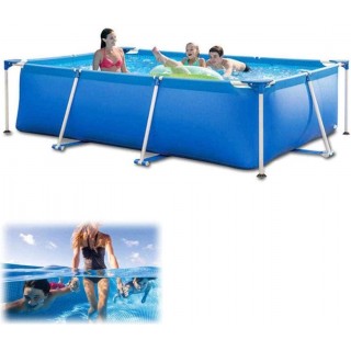 Rectangular Frame Pool, Large Swimming Pool, Swimming Center for Children and Adults Family Lounge with Steel Pipe Bracket