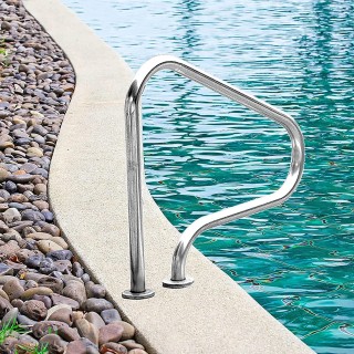 KST Swimming Pool Rail for in Ground Safety Grips for Ramp Railings, Spa Pool Handle for Inground Pool Entry, Quick Installation with Complete Accessories, Anti-Slip & Waterproof