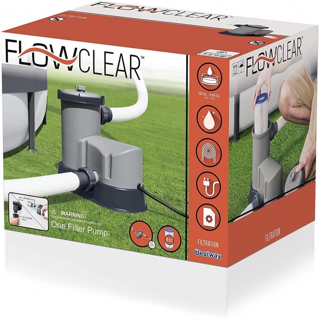 Bestway Flow Clear 1500 GPH Above Ground Swimming Pool Filter Pump