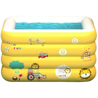 YBAMZQ Inflatable Pool Swimming Pool Full Sized Inflatable Pool Kiddie Blow Up Pool Rectangular Pool Family Lounge Pools,for Ages 3+ Kids Adults