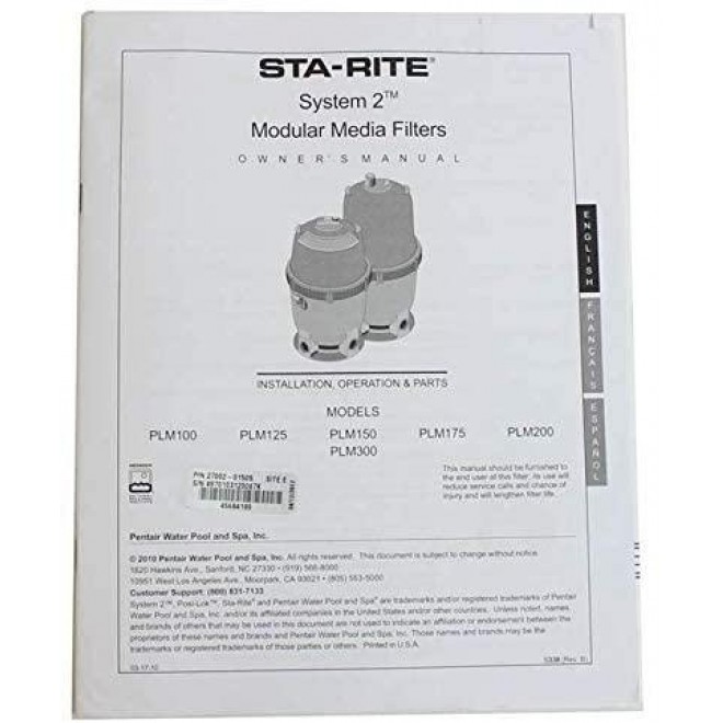 Sta-Rite 27002-0150S System 2 PLM150 Cartridge Filter Replacements (2 Pack)