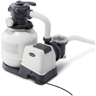 Intex 2100 GPH Above Ground Pool Sand Filter Pump w/ Deluxe Pool Maintenance Kit