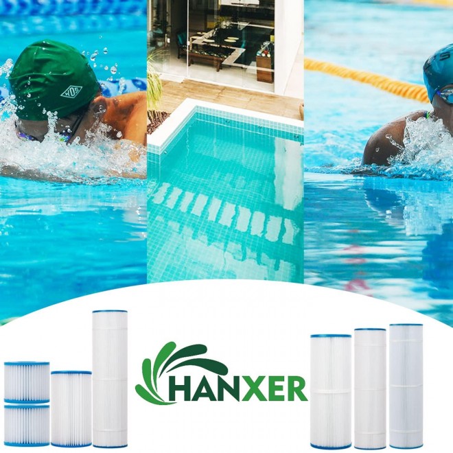 HANXER Sta-Rite System 3 S7M120 Inner and Outer Set Pool Filters- Replacement for Darlly SR300, S25021-0200S and 25022-0201S Pool Filter Cartridge, 300 Sq.Ft.