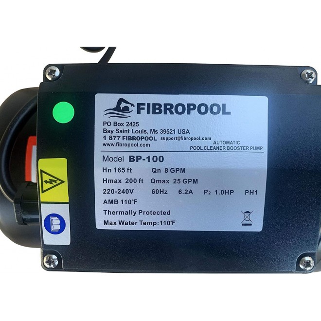 FibroPool Universal Booster Pump for Pool Cleaners, 1hp