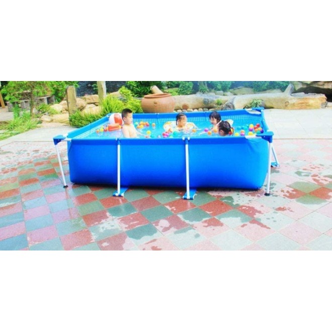 ZHLFDC Wwceem Mink Rectangular Inflatable Swimming Backyard Indoor and Outdoor Swimming Pool Oversized Children's Swimming Pool Home Thickened Adult Bracket Pool Inflatable