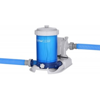 Bestway 58671E-BW Flowclear Transparent Filter Above Ground Pool Pump 2500 GPH Pump Flow Rate, 110-120 Volt