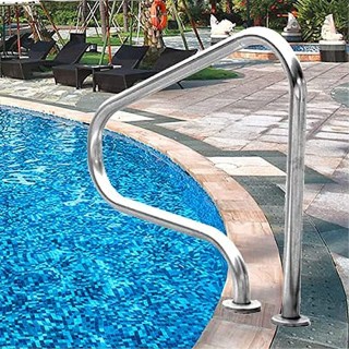 KST Quick Mount Swimming Pool Hand Rail with Complete Accessories, for Inground Pool/Spa/Water Park, Stable Stainless Steel Load Bearing 250lb, Optional Wall Thickness
