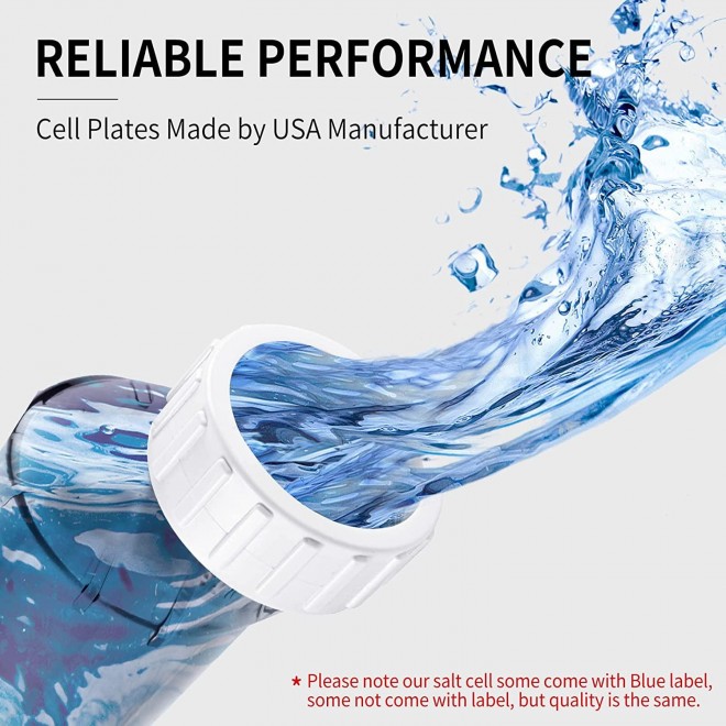 BLUE WORKS Salt Cell Model Number: BLT15H Compatible with Hayward Goldline AquaRite T-Cell-15 | Cell Plates provided by American Company | 2-Year Full USA Warranty (Clear)