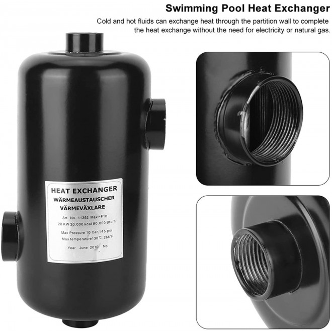 guizhoujiufu Water Pumps Swimming Pool Heat Exchanger Heater Pool Thermostat Equipment Accessories Water Cooling Liquid Heat Exchanger