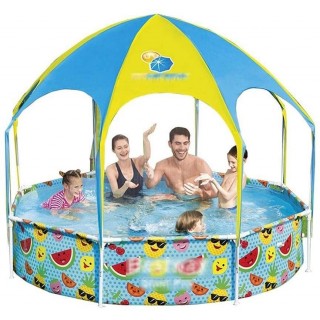 Inflatable Pools Stand Swimming Pool Home Portable Multi-Person Outdoor Swimming Pool Safe Non-Slip Children Garden Swimming Pool (Color : Blue, Size : 24424451cm)