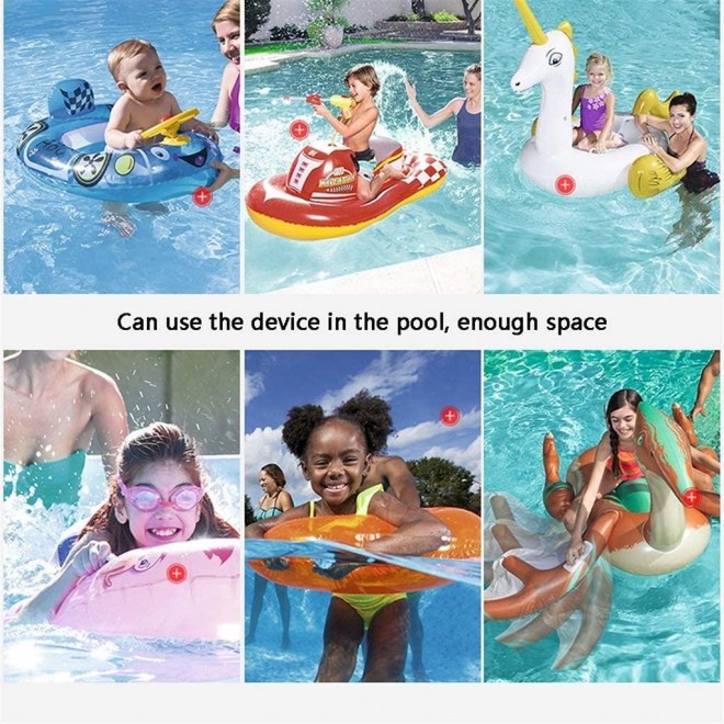 Inflatable Pools Stand Swimming Pool Home Portable Multi-Person Outdoor Swimming Pool Safe Non-Slip Children Garden Swimming Pool (Color : Blue, Size : 24424451cm)