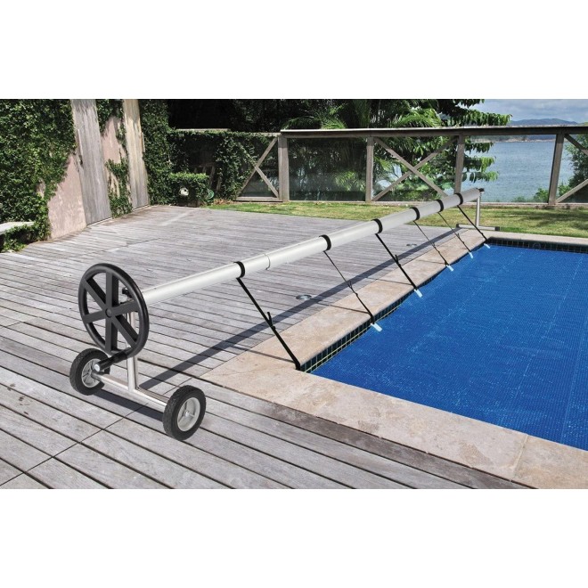 VINGLI Swimming Pool Cover Reel Set Inground Pool Cover Solar Blanket Roller Reel, Up to 21-Feet Wide x 40-Feet Length