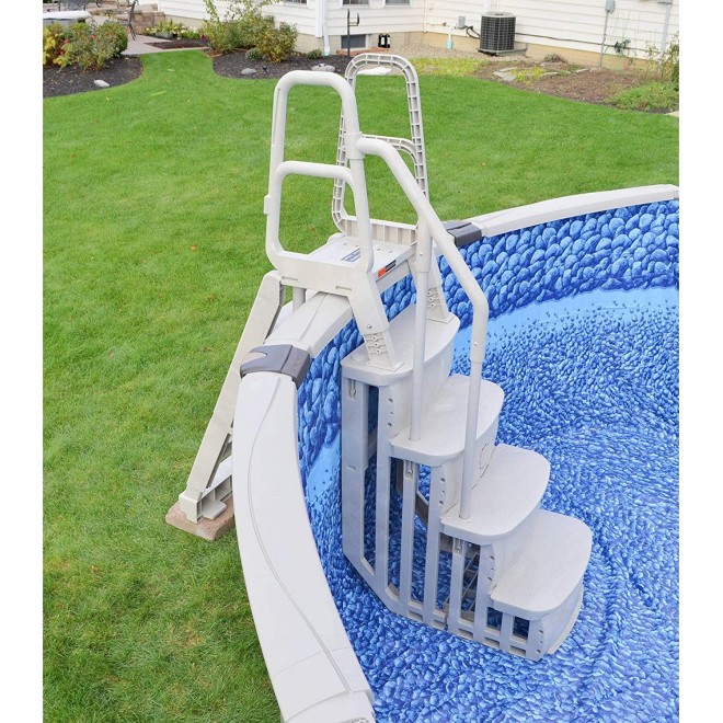 Main Access 200100T Above Ground Swimming Pool Step Ladder System w/ LED Light