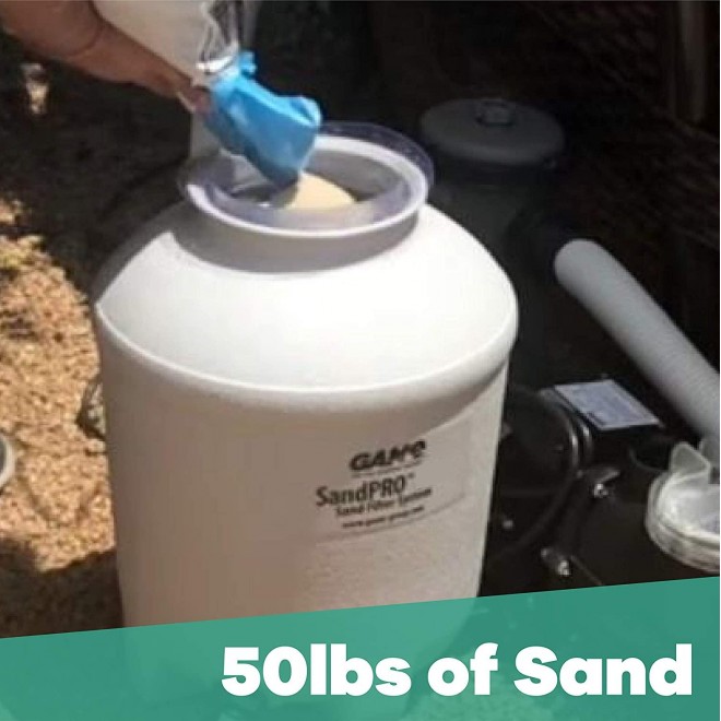 GAME SandPRO 50D Series, Complete 0.5HP Replacement Pool Sand Filter Unit, Designed for Intex & Bestway Pools, High-Performance Above-Ground Pool Vacuum, Energy Efficient, Easy to Operate