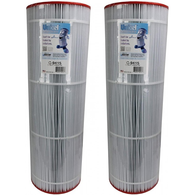 Unicel C-9415 Swimming Pool 150 Sq. Ft. Filter Cartridges Replacement for Filbur FC-0687 and Pleatco PAP150-4 (2 Pack)