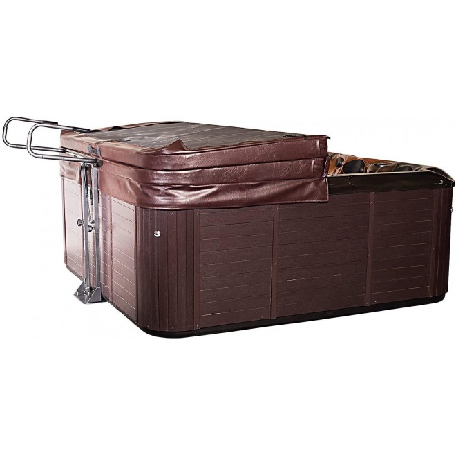 Hot Tub Spa Cover Lift & Storage Caddy Heavy-Duty Top Lifter and Valet with Slide-Under Mounting Plate