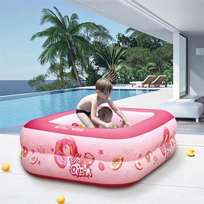 YBAMZQ Inflatable Above Ground Pool,Adult Kids Family Toddler Kids Pool Swim,Outdoor Hanging Out Baby Backyard Use