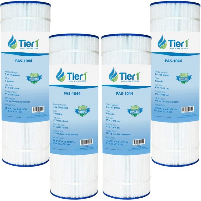 Tier1 Pool & Spa Filter Replacement for Hayward CX1750RE, C1900RE, StarClear Plus C8417, Filbur FC-1294, Pleatco PA175, Waterway Pro Clean 175 Pleated Filter Cartridge 4 Pack
