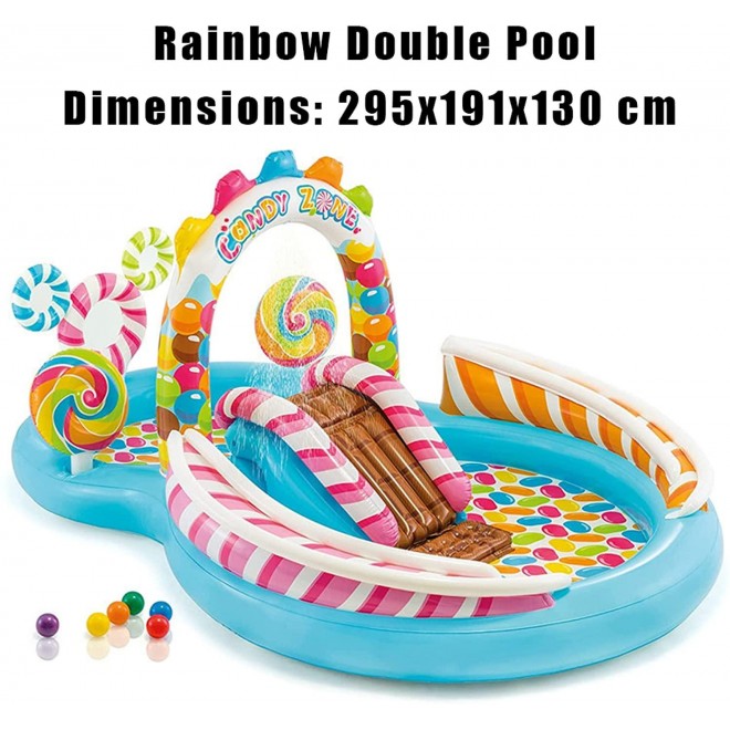 ZHENGRUI Swimming Pool Blow Up Pool Summer Water Center Kids Adult Age 3+ Outdoor Garden Party Adults Children Above Ground Backyard