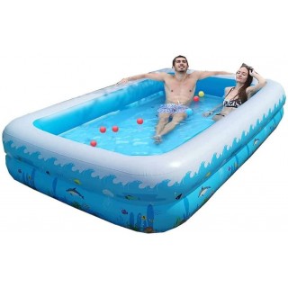 ZIZAVA Kids Inflatable Swimming Pool 118 x 69 in, Printed Thickened Paddling Pool, Suitable for Outdoor, Garden, Backyard, Summer Water Parties, Easy to Place and fold