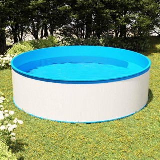 vidaXL Splasher Pool Inflatable Swimming Pool Above Ground Swim Gray/White