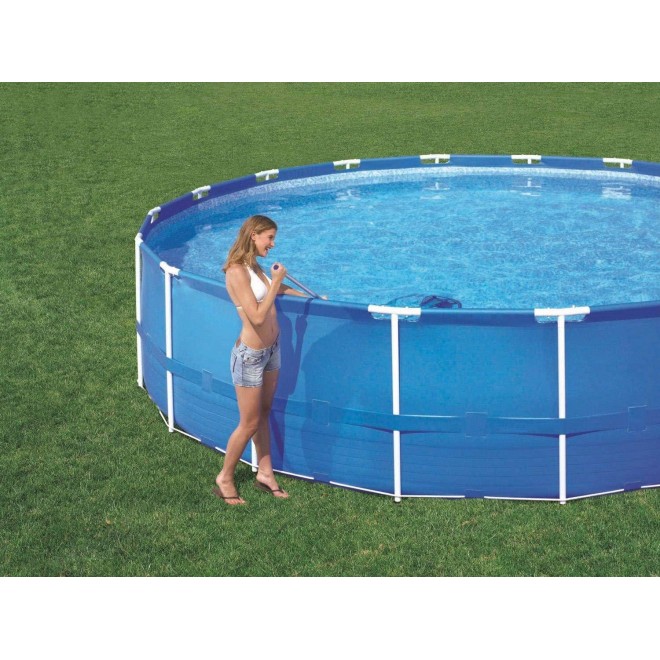 Bestway 15ft x 42in Steel Pro Max Round Frame Above Ground Pool and Accessories