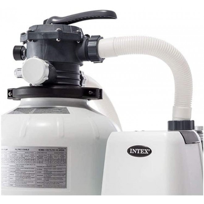 Intex Above Ground Pool Sand Filter Pump Bundled with Replacement Hose (2 Pack)