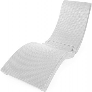 Pool Mate Luxury Swimming Pool Patio Chaise Lounge Chair, White