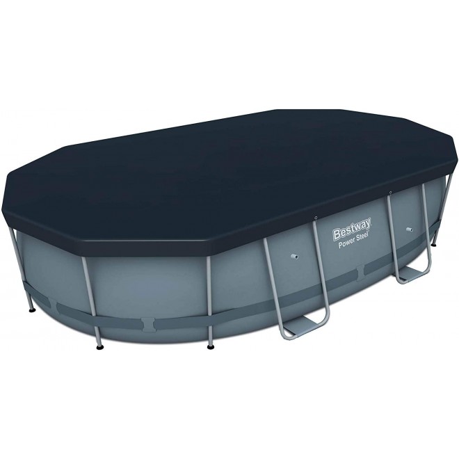 Bestway Power Steel 16 x 10-Foot Above Ground Pool Set with w/Surface Skimmer