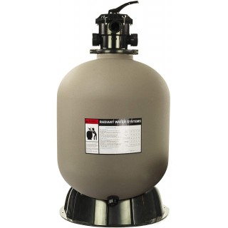 Rx Clear Radiant 24 Inch Sand Filter System | for In-Ground Swimming Pools Up to 33,000 Gallons | 6-Way Top Mount Filter Valve