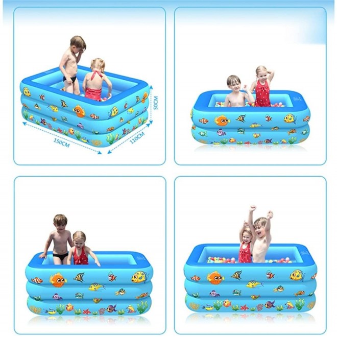 YBAMZQ Inflatable Swimming Pool,for Kids and Adults Large Kids Pool for Backyard Large Blow Up Kiddie Pool for Toddlers Family Outdoor Garden Age 3+