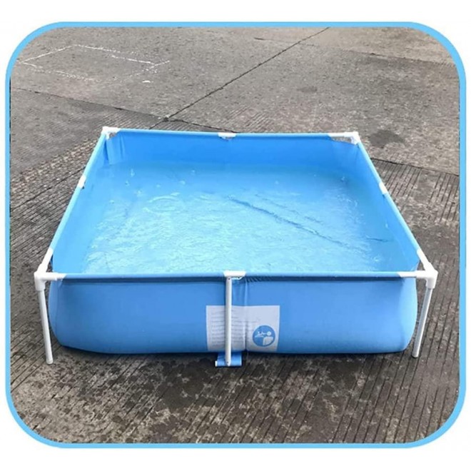 ZXMDP 59.05×15.74 inches, Mini Swimming Pool,Metal Frame Pool Rectangle Frame Above Ground Pool Pond Metal Frame Structure Pool
