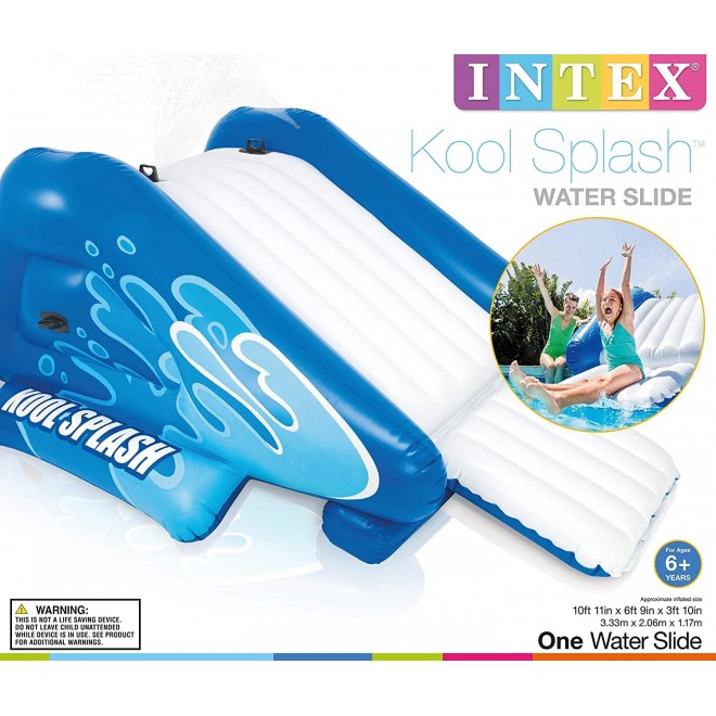 Intex Inflatable Swimming Pool Water Slide, Blue (2 Pack) & Intex Repair Kit