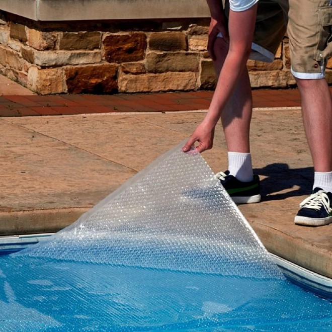 Blue Wave NS530 14-mil Solar Blanket for Rectangular In-Ground Pools, 20-ft x 40-ft, Clear