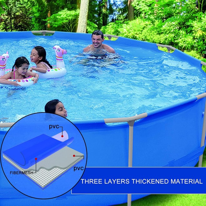 DIMAR GARDEN 12ft Above Ground Swimming Pool for Kids Adults,Outdoor Steel Frame Round Swimming Pool with Filter Pump,Easy Set Pool Backyard Lawn Family