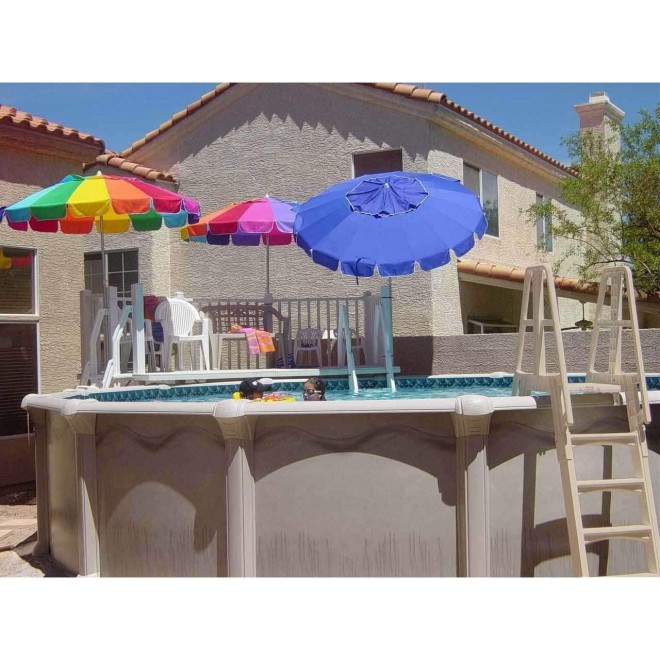 Vinyl Works A Frame Ladder with Barrier for Swimming Pools 48 to 56