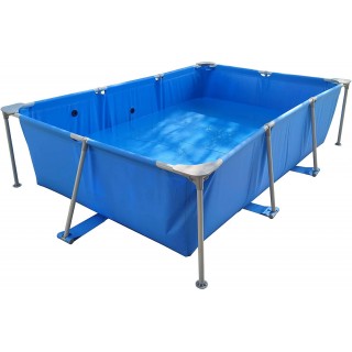 Above Ground Pool Rectangular Blue Portable Bracket Swimming Pool 118