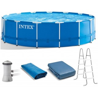 Intex Metal Frame Pool Set, 15-Feet by 48-Inch