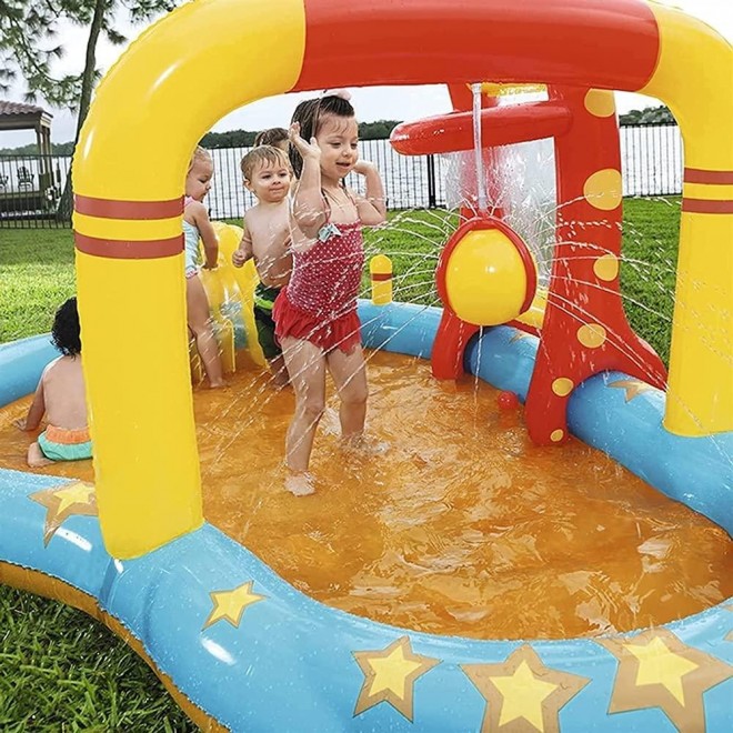 2-6 Years Old Inflatable Swimming Pool for Kids and Adults, Blow Up Kiddie Pool, 435213117CM Family Lounge Pool, Used for Backyard Summer Water Party Outdoor