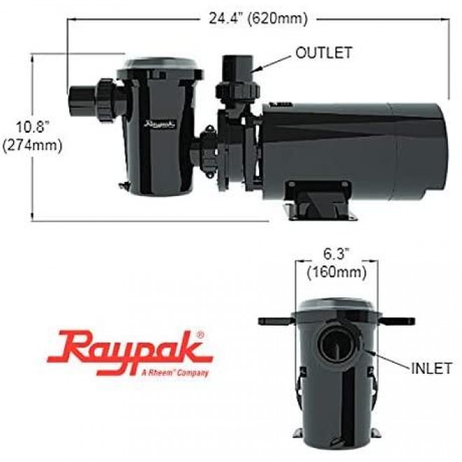 Raypak Protege 3/4 HP Aboveground Pool Pump