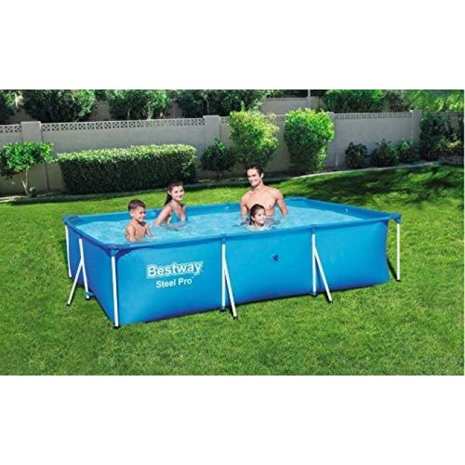 Bestway Steel Pro Family Swimming Pool Above Ground Portable Swimming Pool for Kids and Adult(9 .10 ft x 6.7 ft x 2,.16 ft)