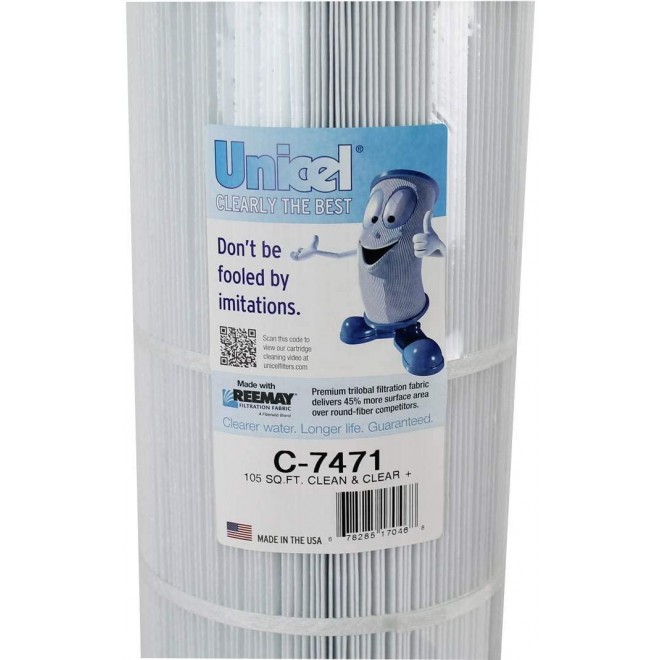 Unicel C7471 Clean & Clear Swimming Pool Replacement Filter Cartridge (4 Pack) - Replaces C-7471, PCC105, and FC-1977
