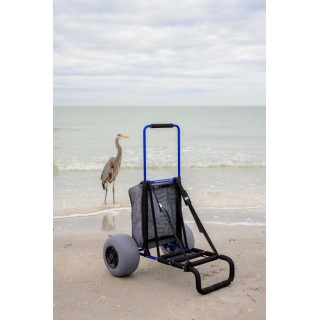 My Beach Cart Heavy Duty Folding Beach Cart with Big Wheels and Balloon Tires to Glide Over Sand