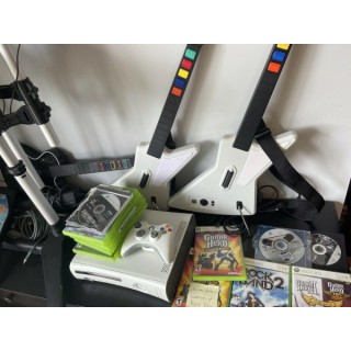 Xbox 360 Guitar Hero Lot Game Controller Drums Console Cords Rock Band 2 3 Tour