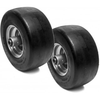 2PK Flat Free Tire Assemblies for Hustler 13x6.50-6 X One Super Z 604898 789537
