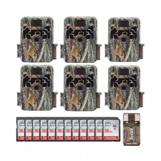 Browning Trail Cameras Dark Ops Extreme (6-Pack) w/ 16GB Cards Bundle - Camouflage