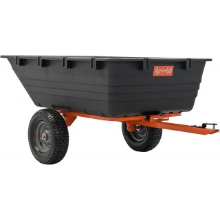 Agri-Fab Inc 45-0553, 1000-Pound, Poly Dump/Swivel Cart, Black/Orange