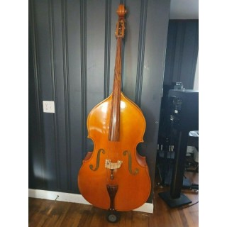 4/4 brown upright, standup bass with soft padded case, great condition