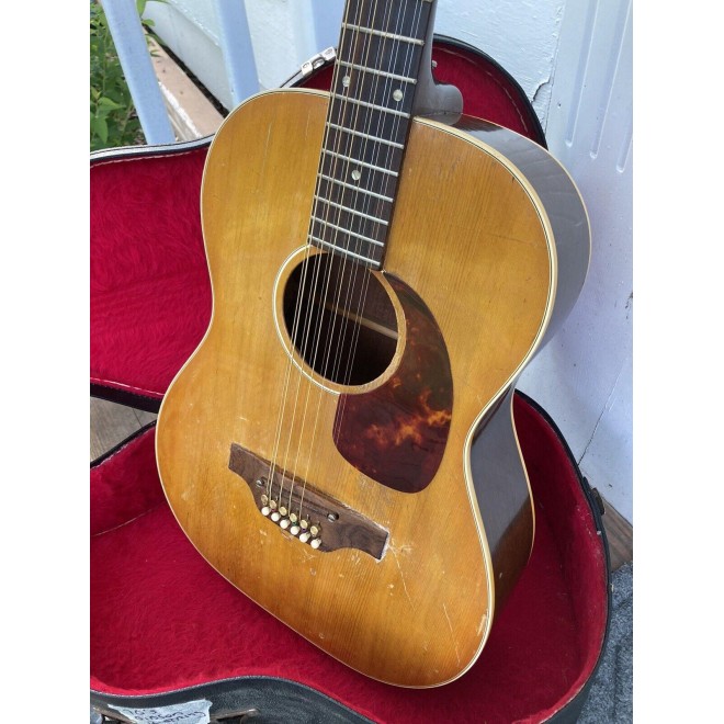 1972 Gibson LG-12 Natural Finish 12-String Acoustic Guitar w Original Case